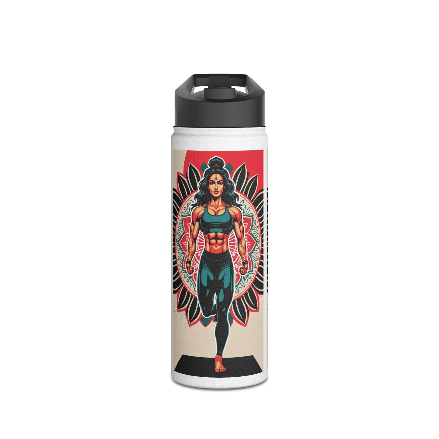 Vibrant Stainless Steel Water Bottle - Motivational Gym Hydration, Eco-Friendly Travel Mug, Fitness Gift, Workout Accessory