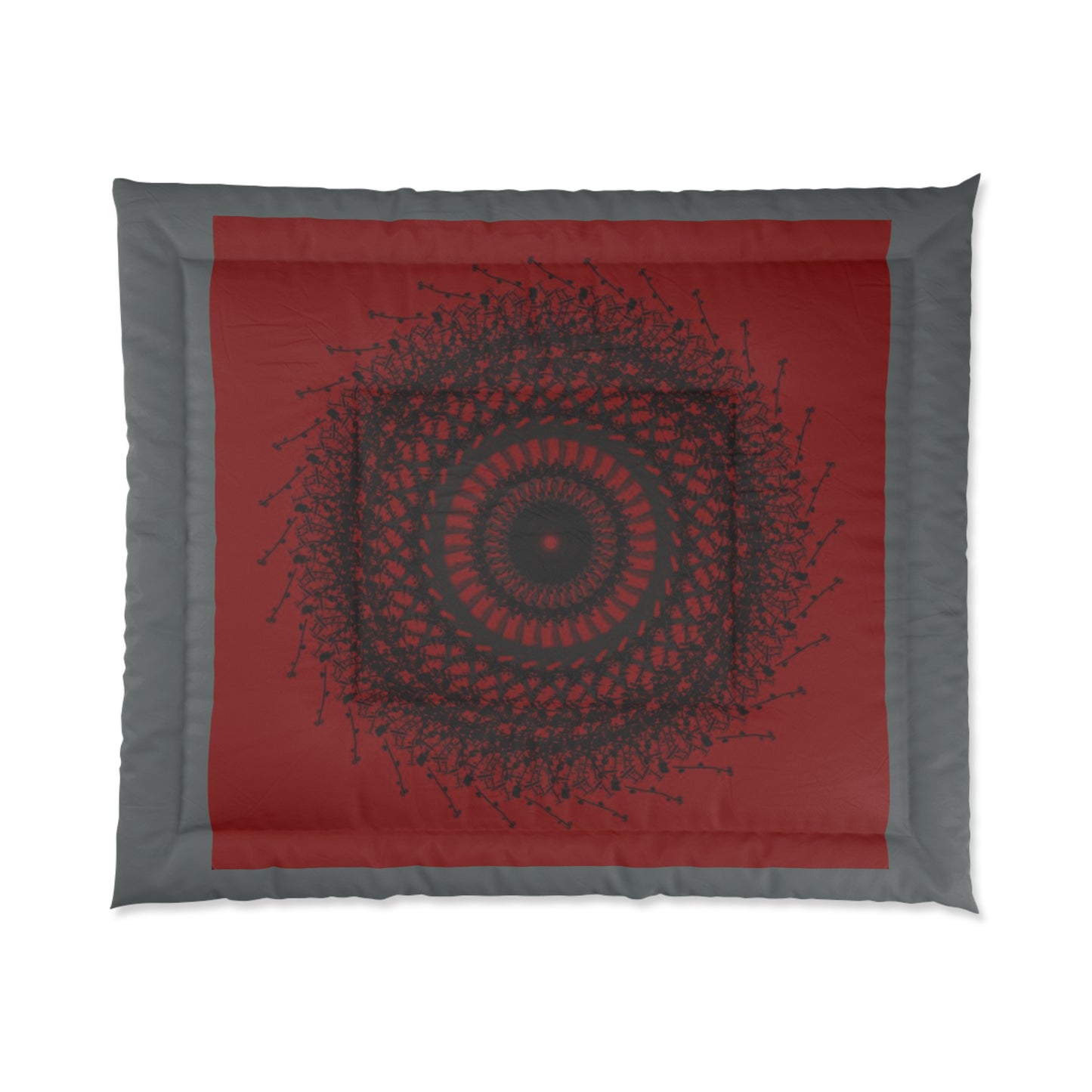 Bohemian Mandala Comforter - Cozy Red Bedding for Relaxation