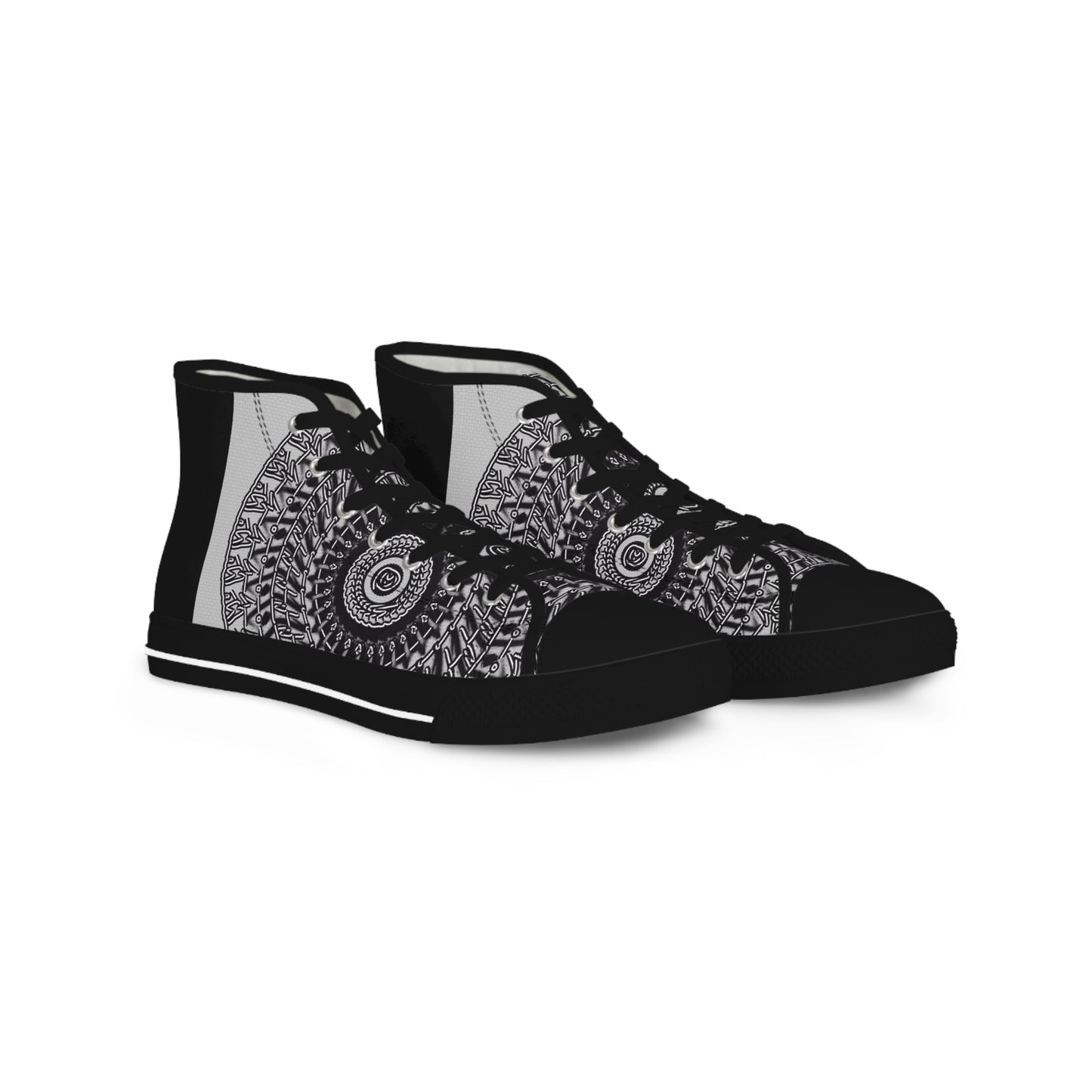 Stylish High Top Sneakers with Intricate Spiral Design