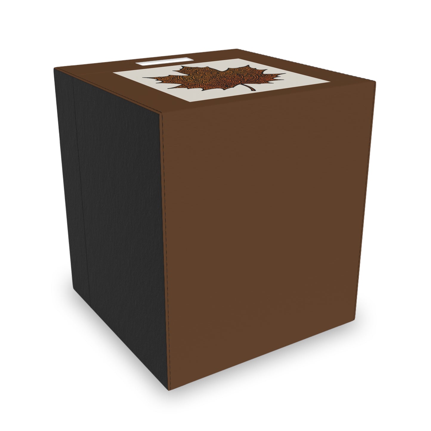 Autumn-Themed Felt Storage Box, Decorative Organizer for Home, Fall Decor, Leaves Pattern, Stylish Storage Solution
