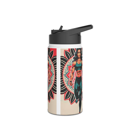 Vibrant Stainless Steel Water Bottle - Motivational Gym Hydration, Eco-Friendly Travel Mug, Fitness Gift, Workout Accessory