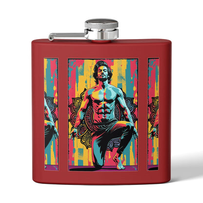 Colorful Yoga Stainless Steel Flask - Perfect for Meditation, Travel, Gifts, Outdoor Adventures, or Celebrations