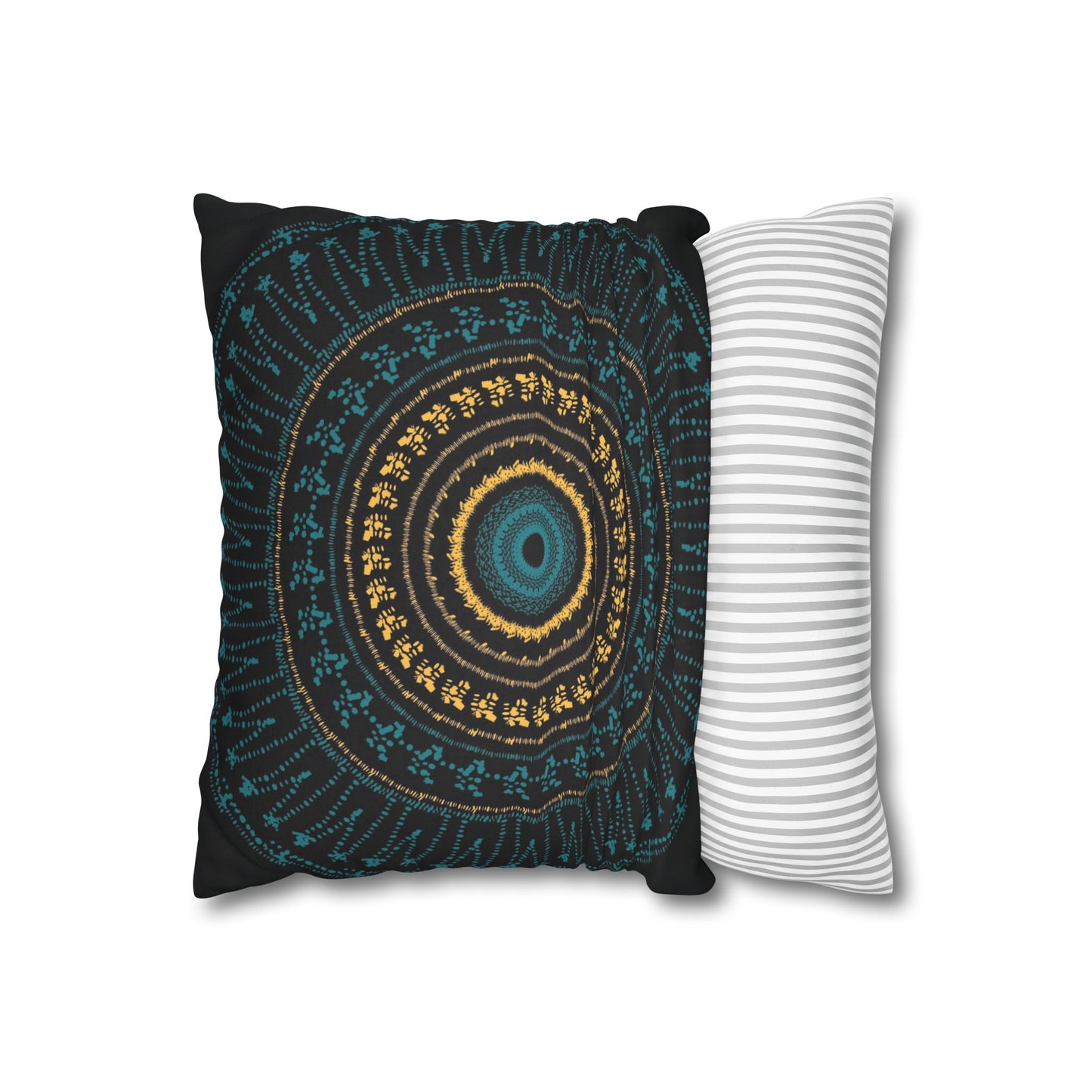 Mandala Faux Suede Pillowcase, Decorative Throw Pillow, Boho Home Decor, Unique Gift, Cozy Living Room Accent