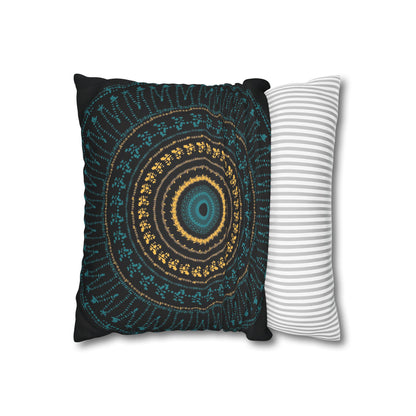 Mandala Faux Suede Pillowcase, Decorative Throw Pillow, Boho Home Decor, Unique Gift, Cozy Living Room Accent