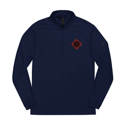 Adidas Quarter-Zip Pullover - Red Mandala Inspired