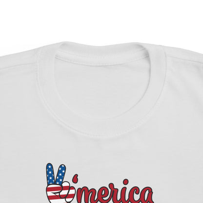 'Merica Bison Toddler Tee — Patriotic 4th of July Baby Shirt