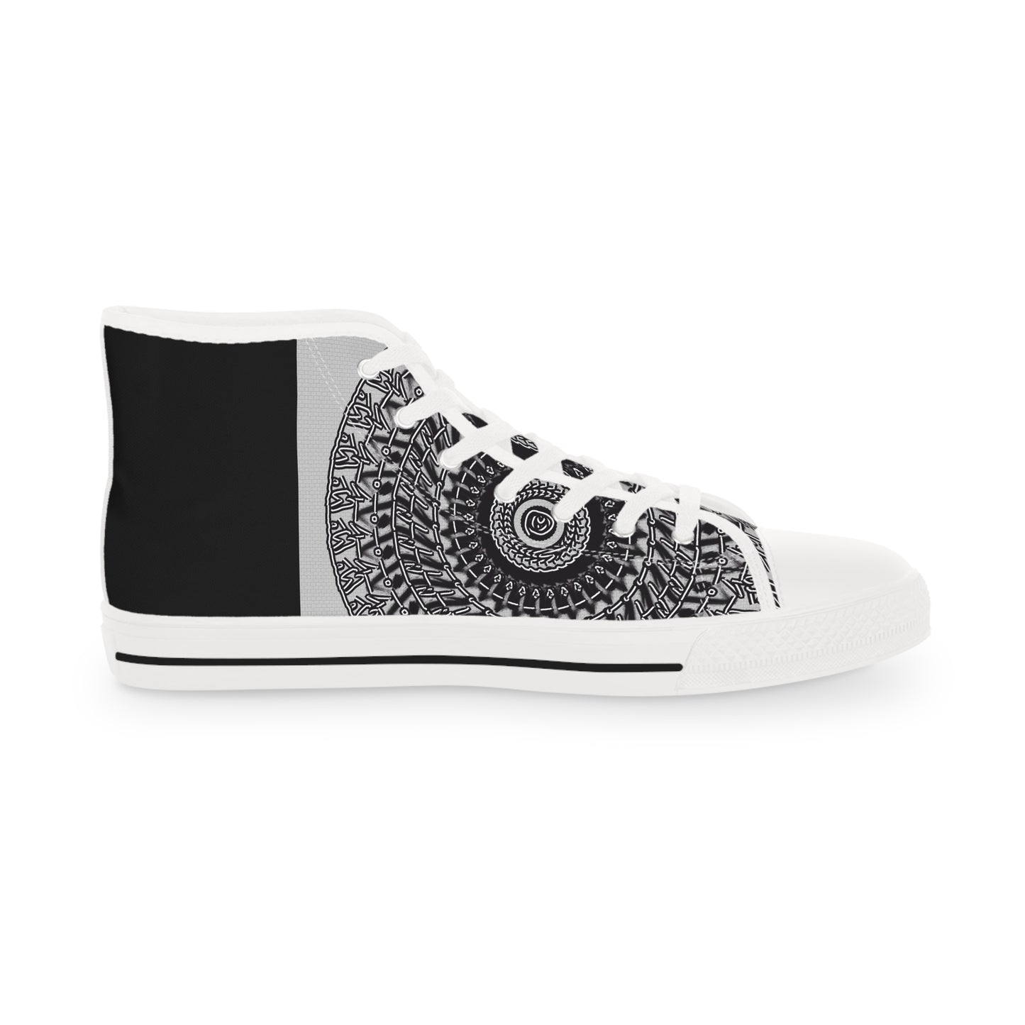 Stylish High Top Sneakers with Intricate Spiral Design
