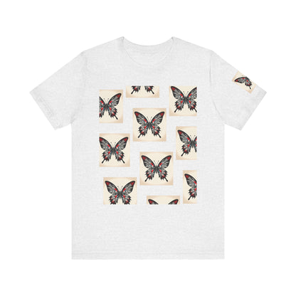 Butterfly Graphic Tee | Unisex Short Sleeve Shirt, Casual Wear, Nature Lover Gift, Boho Style, Summer Fashion
