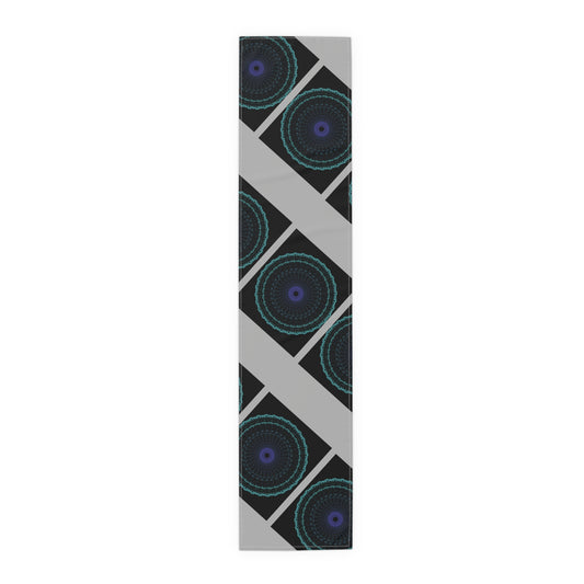 Stylish Geometric Table Runner, Unique Dining Decor, Thanksgiving Table Setting, Modern Home Accent, Event Table Decor, Cotton & Poly Fabric