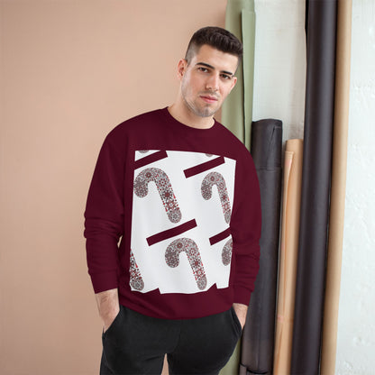 Candy Cane Champion Sweatshirt | Cozy Holiday Apparel, Christmas Sweater, Gift for Her, Winter Fashion, Festive Outfit