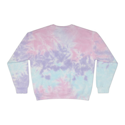 Trendy Tie-Dye Sweatshirt with Geometric Design, Cozy Unisex Outerwear, Perfect for Casual Wear, Gift for Friends, Stylish Layering