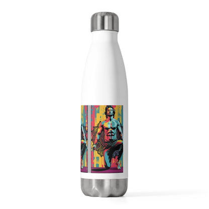 Colorful Insulated Water Bottle with Fitness Design - Motivational Gift for Gym Lovers, Sporty Style, Outdoor Hydration, Workout [...]