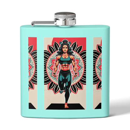 Colorful Yoga Stainless Steel Flask - Perfect for Meditation, Travel, Gifts, Outdoor Adventures, or Celebrations