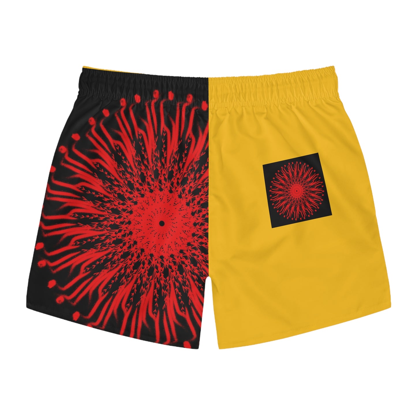 Vibrant Patterned Swim Trunks, Men's Beachwear, Summer Essentials, Pool Party Attire, Trendy Swimwear, Vacation Gear