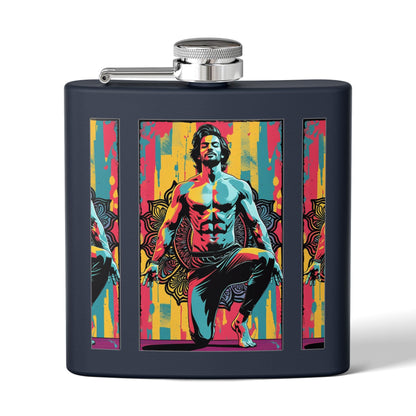Colorful Yoga Stainless Steel Flask - Perfect for Meditation, Travel, Gifts, Outdoor Adventures, or Celebrations