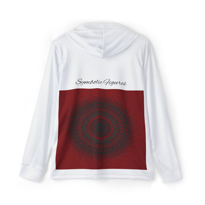 Men's Sports Warmup Hoodie – Symbolic Figures Design for Active Lifestyle