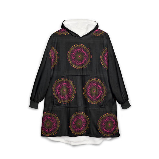 Bohemian Chill Unisex Hooded Blanket | Cozy, Stylish Blanket for Meditation & Relaxation, Gift for Yoga Lovers, Home Essentials