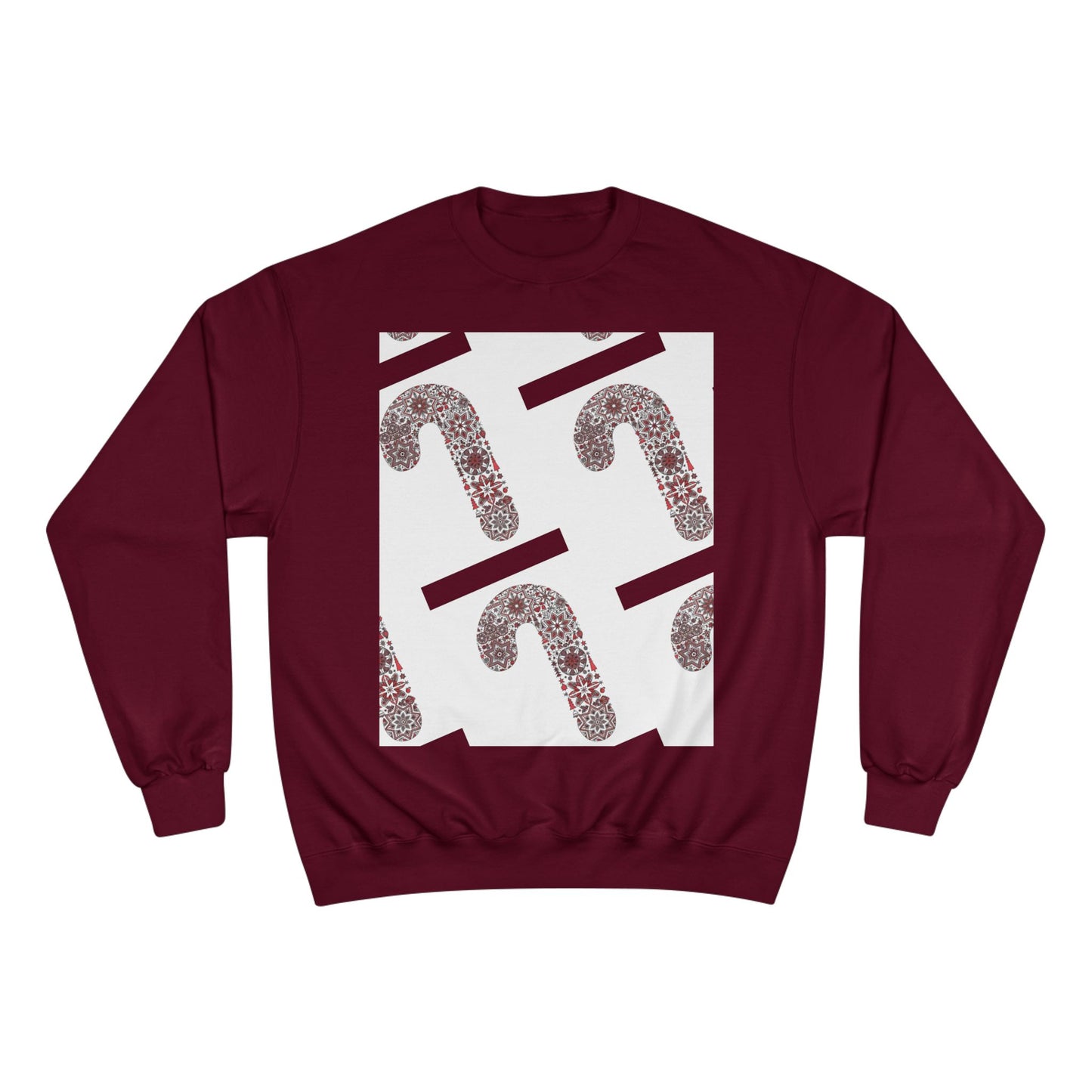 Candy Cane Champion Sweatshirt | Cozy Holiday Apparel, Christmas Sweater, Gift for Her, Winter Fashion, Festive Outfit