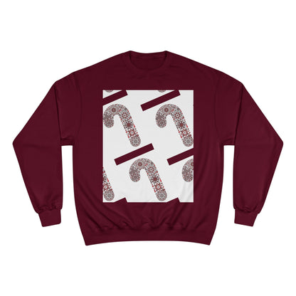 Candy Cane Champion Sweatshirt | Cozy Holiday Apparel, Christmas Sweater, Gift for Her, Winter Fashion, Festive Outfit