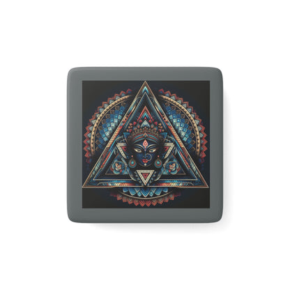 Bohemian Themed Porcelain Magnet, Decorative Fridge Magnet, Housewarming Gift, Mandala Magnet, Spiritual Home Decor