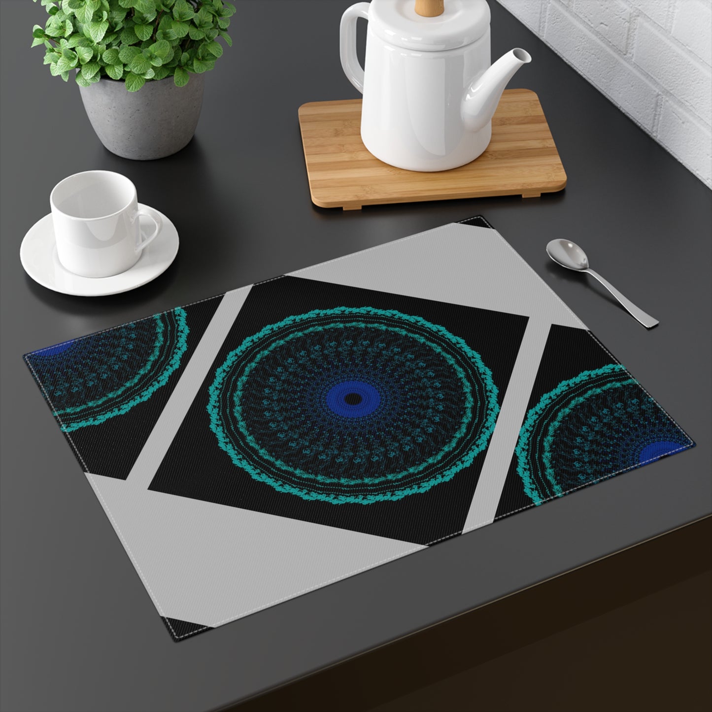 Chic Mandala Pattern Placemat, Modern Dining Accessory, Table Decor, Geometric Artwork for Home, Perfect for Special Occasions