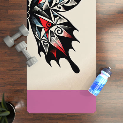 Vibrant Rubber Yoga Mat with Mandala Design, Perfect for Home Workouts, Fitness Gifts, Mindfulness, Yoga Studios, Meditation