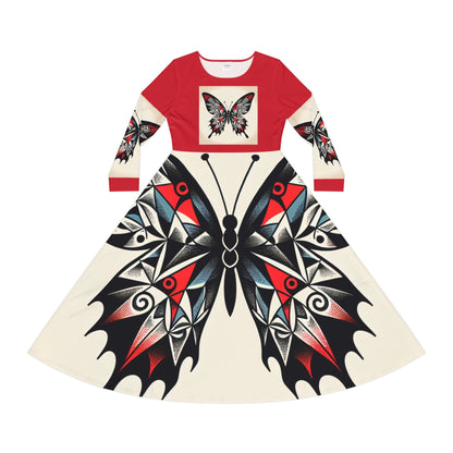 Women's Long Sleeve Dance Dress with Eye-Catching Butterfly Design - Ideal for Recitals, Spring Festivities, or Casual Wear, Dance [...]