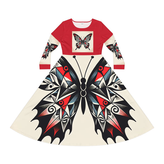 Women's Long Sleeve Dance Dress with Eye-Catching Butterfly Design - Ideal for Recitals, Spring Festivities, or Casual Wear, Dance [...]