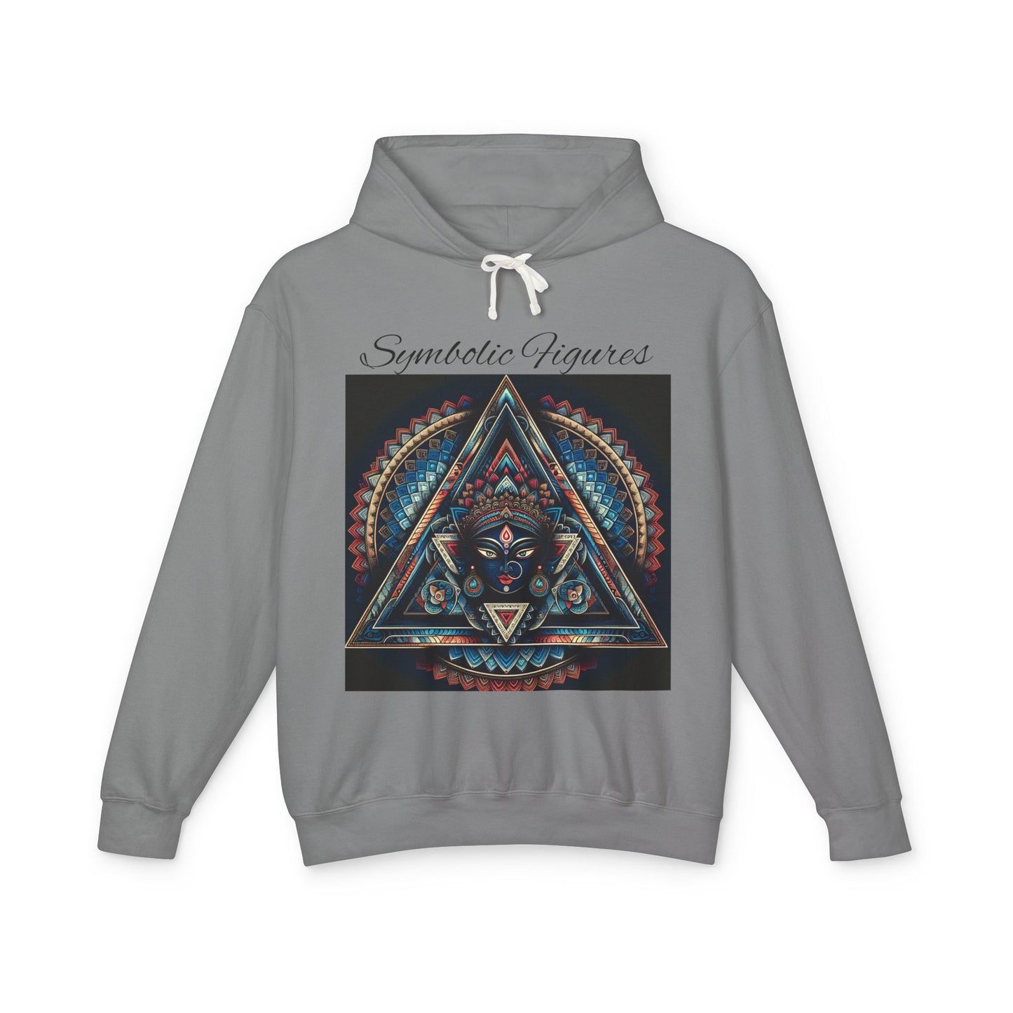 Vibrant Artistic Hoodie, Symbolic Figures Design, Lightweight Sweatshirt for Casual Wear, Unique Gift for Art Lovers, Cozy Unisex Clothing