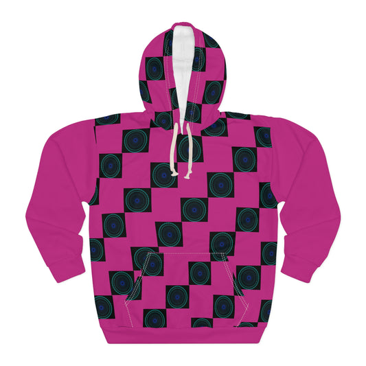 Geometric Pattern Pullover Hoodie, Unisex Abstract Sweatshirt, Chic Casual Wear, Cozy Layer, Gift for Her, Him, Fashion Statement