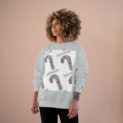 Candy Cane Champion Sweatshirt | Cozy Holiday Apparel, Christmas Sweater, Gift for Her, Winter Fashion, Festive Outfit
