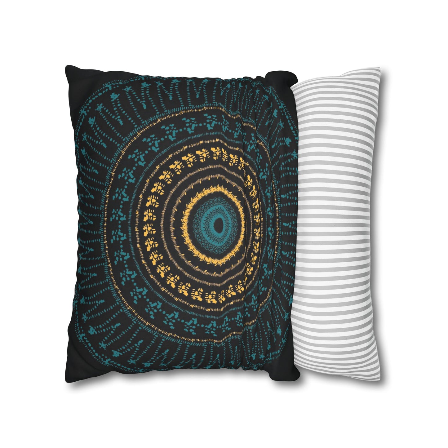 Mandala Faux Suede Pillowcase, Decorative Throw Pillow, Boho Home Decor, Unique Gift, Cozy Living Room Accent