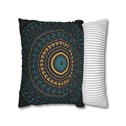 Mandala Faux Suede Pillowcase, Decorative Throw Pillow, Boho Home Decor, Unique Gift, Cozy Living Room Accent
