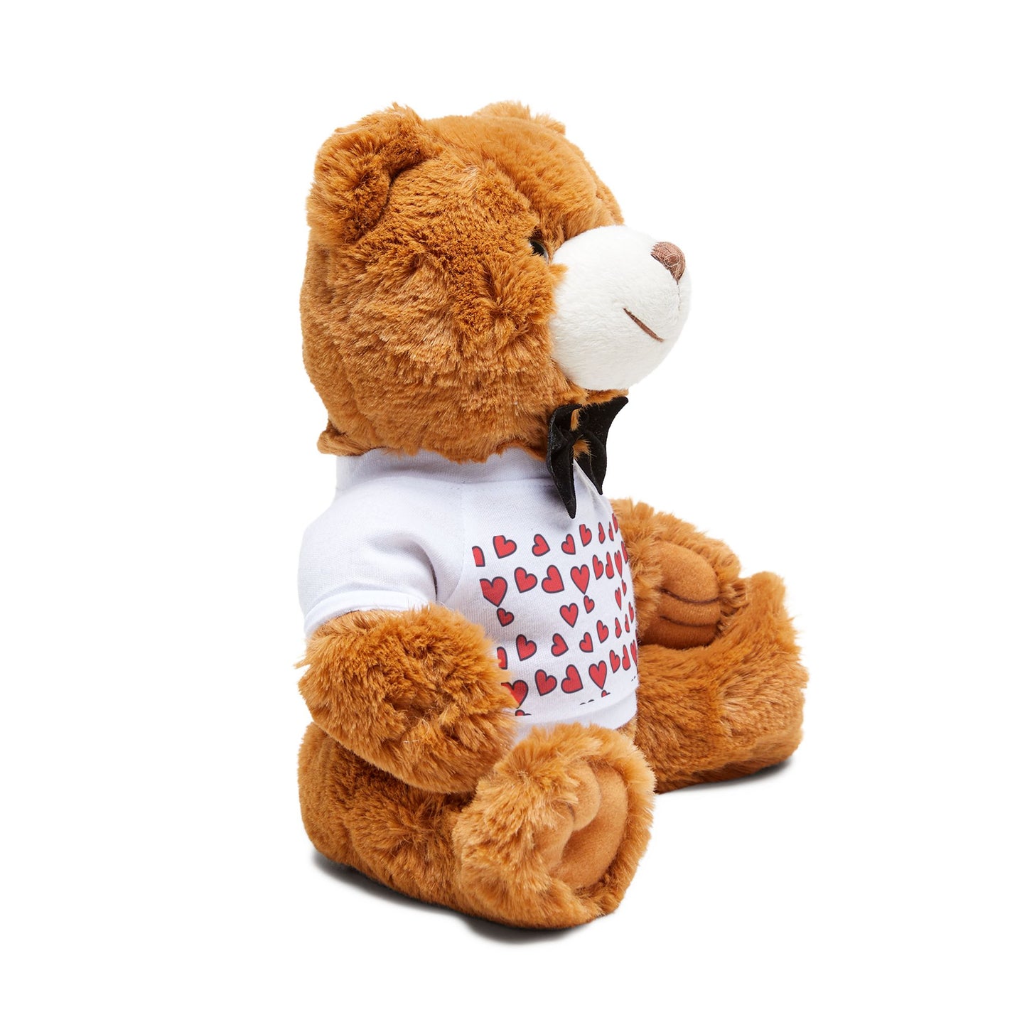 Plush Teddy Bear with Heart Tee — Cute Valentine Stuffed Animal Gift