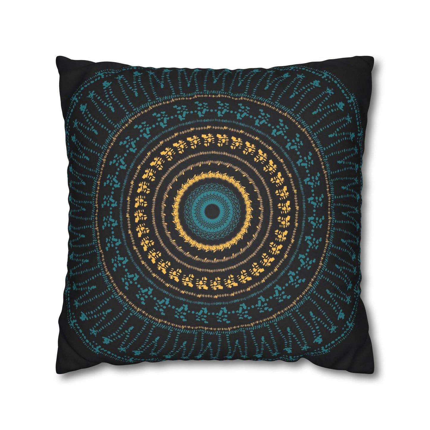 Mandala Faux Suede Pillowcase, Decorative Throw Pillow, Boho Home Decor, Unique Gift, Cozy Living Room Accent