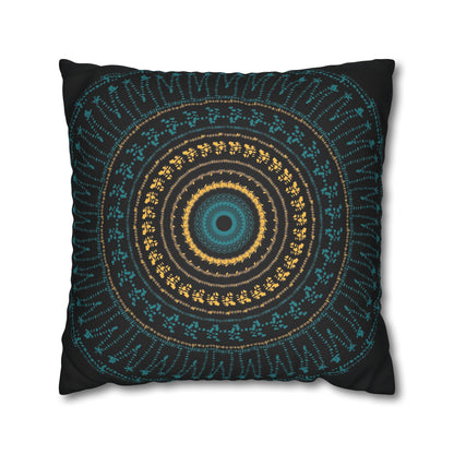 Mandala Faux Suede Pillowcase, Decorative Throw Pillow, Boho Home Decor, Unique Gift, Cozy Living Room Accent