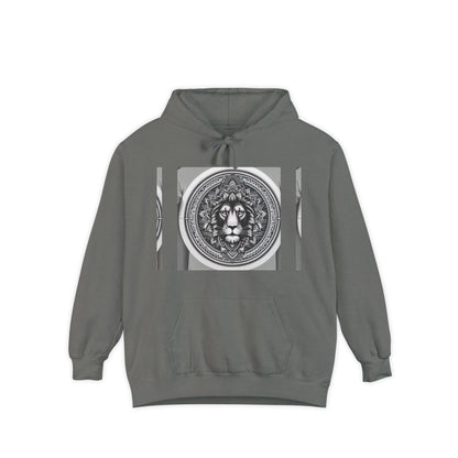 Monochrome Lion Design Hoodie, Cozy Unisex Hoodie, Gift for Him/Her, Stylish Casual Wear, Cool Streetwear