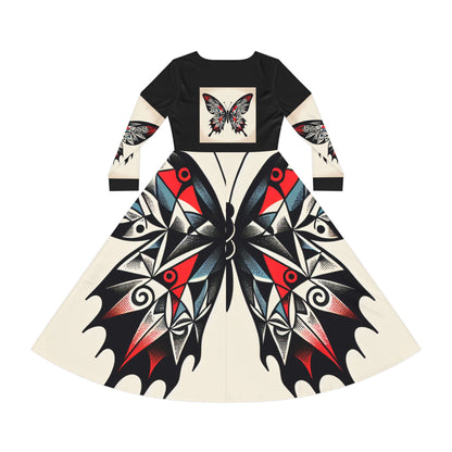 Women's Long Sleeve Dance Dress with Eye-Catching Butterfly Design - Ideal for Recitals, Spring Festivities, or Casual Wear, Dance [...]