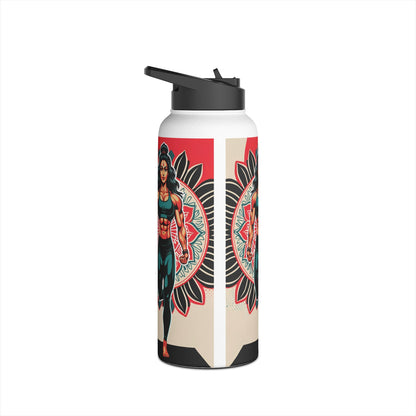 Vibrant Stainless Steel Water Bottle - Motivational Gym Hydration, Eco-Friendly Travel Mug, Fitness Gift, Workout Accessory