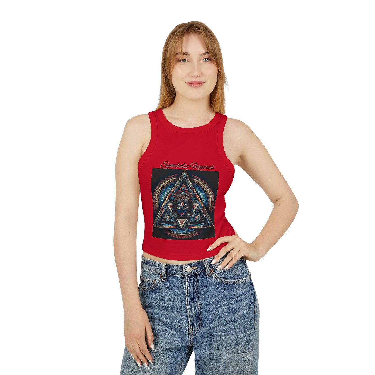 Bohemian Spirit Racer Tank Top | Yoga, Festival Wear, Summer Vibes, Comfortable Top, Graphic Tee