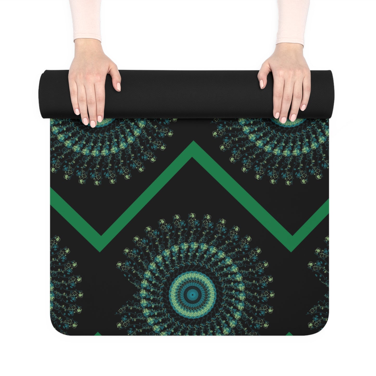 Mandala Pattern Rubber Yoga Mat | Non-Slip Exercise Mat for Yoga and Fitness