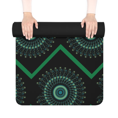 Mandala Pattern Rubber Yoga Mat | Non-Slip Exercise Mat for Yoga and Fitness