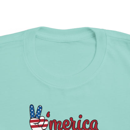 'Merica Bison Toddler Tee — Patriotic 4th of July Baby Shirt