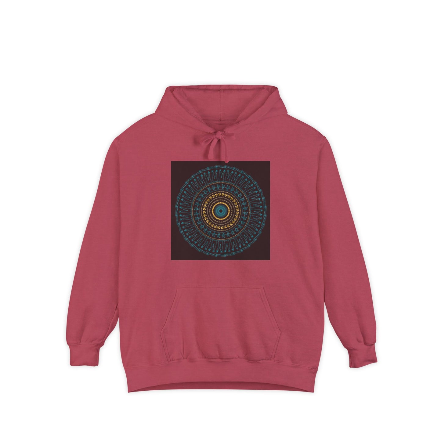Cosy Unisex Garment-Dyed Hoodie with Unique Red Design | Ideal for Casual Wear, Gift Ideas, Men & Women, Cozy Layering, Fall Fashion