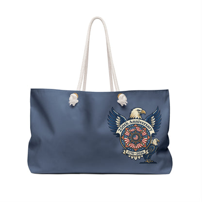 Patriotic 250th Anniversary Weekender Bag — Eagle & Liberty Seal Travel Tote