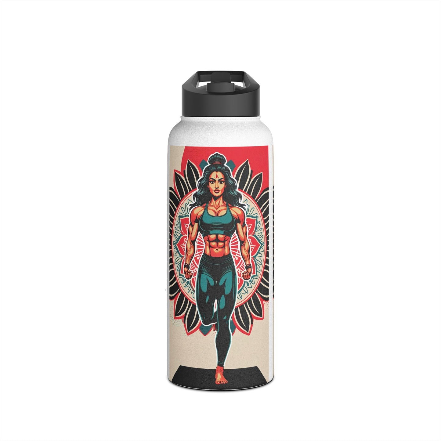 Vibrant Stainless Steel Water Bottle - Motivational Gym Hydration, Eco-Friendly Travel Mug, Fitness Gift, Workout Accessory