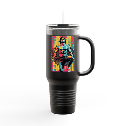 Colorful Insulated Travel Mug | 40oz, Travel Cup for Coffee, Vibrant Drinkware, Fitness Mug, Gifts for Him, Art Travel Mug