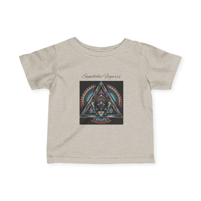 Infant Fine Jersey Tee with Geometric Design, Cute Baby T-Shirt, Unique Baby Gift, Toddler Fashion, Kids' Graphic Tee, Stylish Infant Wear