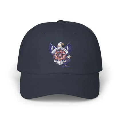 Dad Cap with Retro Eagle Crest Embroidered Patch