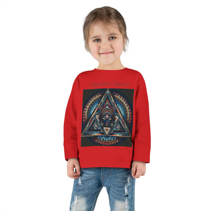 Colorful Toddler Long Sleeve Tee with Abstract Design, Perfect for Playdates, Birthdays, Everyday Wear, Gift for Kids, Cozy and Stylish